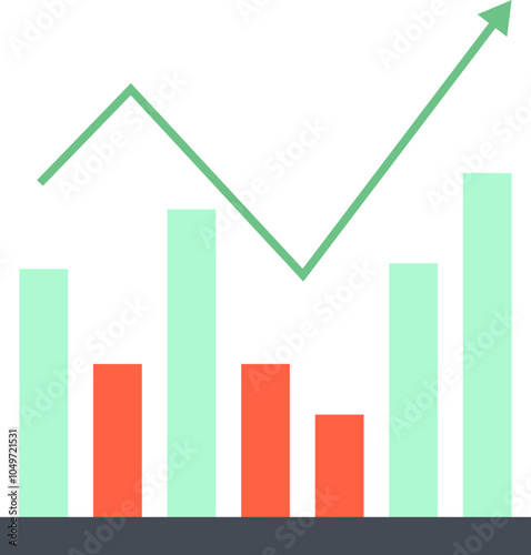 Rising financial growth chart, illustrating positive economic trends and progress.