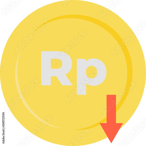 Indonesian rupiah depreciation, indicating currency decline and economic challenges