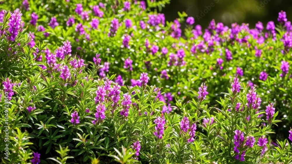 Obraz premium Mexican heather. Japanische Myrte - Cuphea hyssopifolia