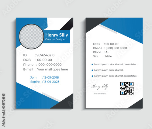 Business id card template with minimalist elements