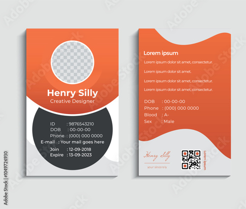 Business id card template with minimalist elements