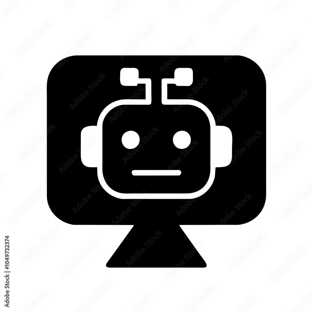 Icon representing artificial intelligence or robotics Icon representing artificial intelligence or robotics