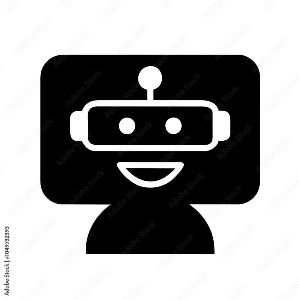 Icon representing artificial intelligence or robotics Icon representing artificial intelligence or robotics