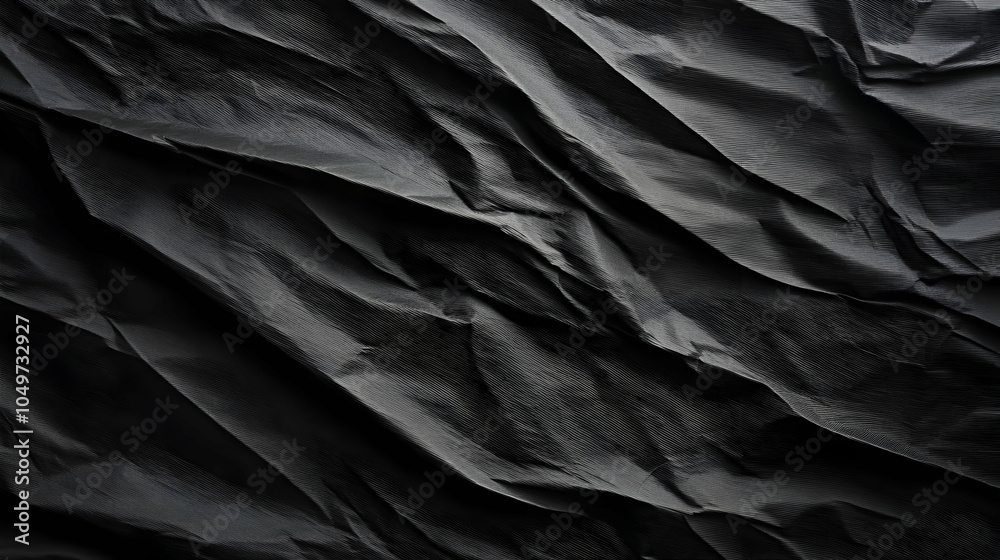 Black Crumpled Paper Texture Background Black Crumpled Paper Texture Background