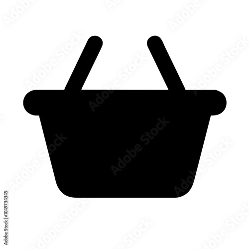 Icon representing a shopping basket for e-commerce