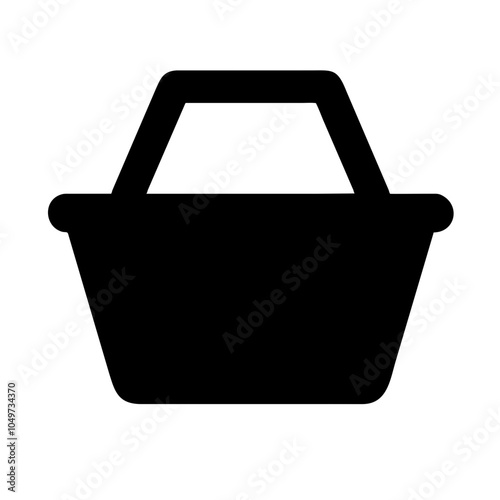 Icon representing a shopping basket for e-commerce