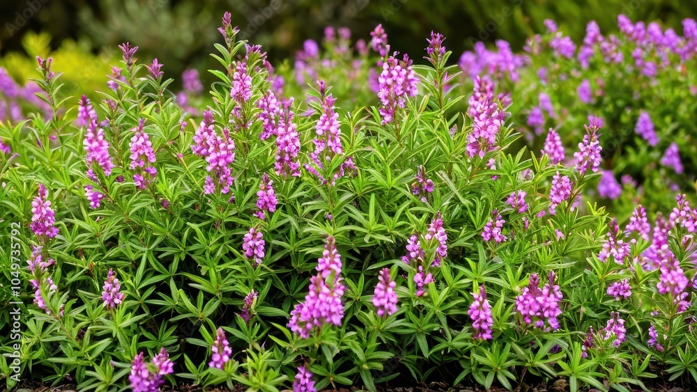 Fototapeta premium Mexican heather. Japanische Myrte - Cuphea hyssopifolia