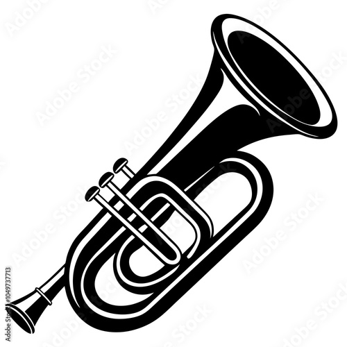 baritone horn  isolated on white