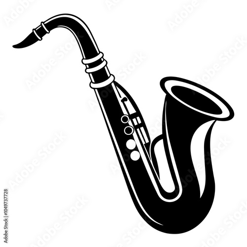 baritone saxophone  isolated on white