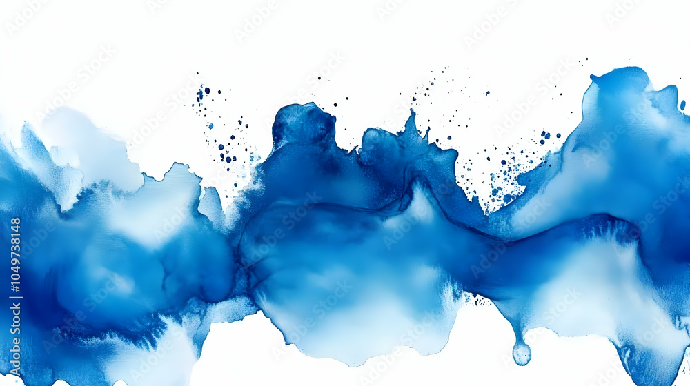 Abstract Watercolor Blue Splashes Background Abstract Watercolor Blue Splashes Background