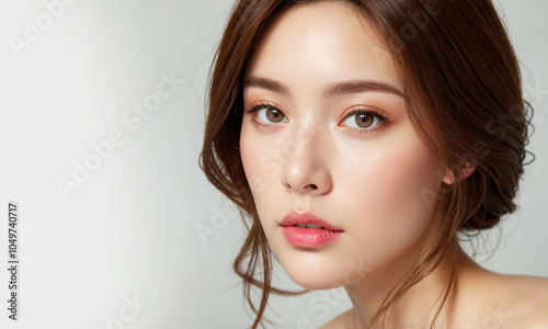 beautiful woman face, cosmetics ads