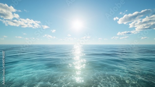 Wallpaper Mural A breathtaking HD panorama featuring a summer sea with clear, sunlit water. Torontodigital.ca