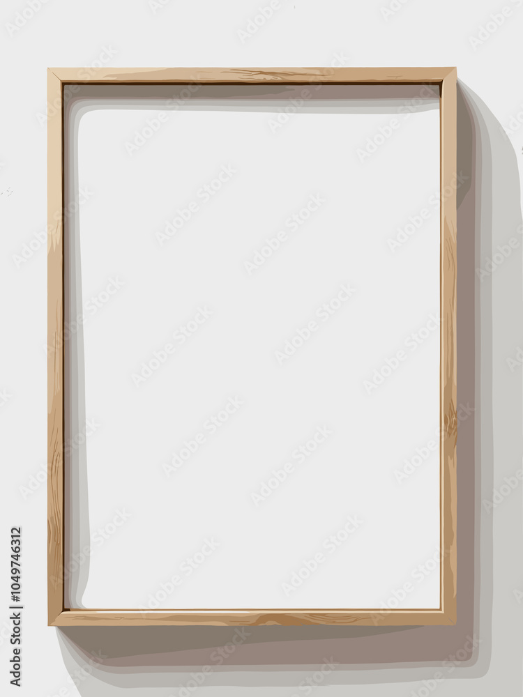 A blank wooden-framed canvas white board ready for artwork displayed on a neutral wall in a well-lit interior space A blank wooden-framed canvas white board ready for artwork displayed on a neutral wall in a well-lit interior space