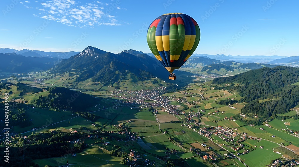 Fototapeta premium Soaring above mountains
