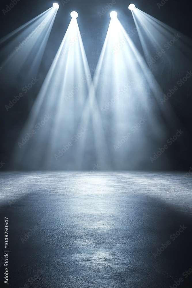 Obraz premium Dramatic Spotlights Illuminating the Stage