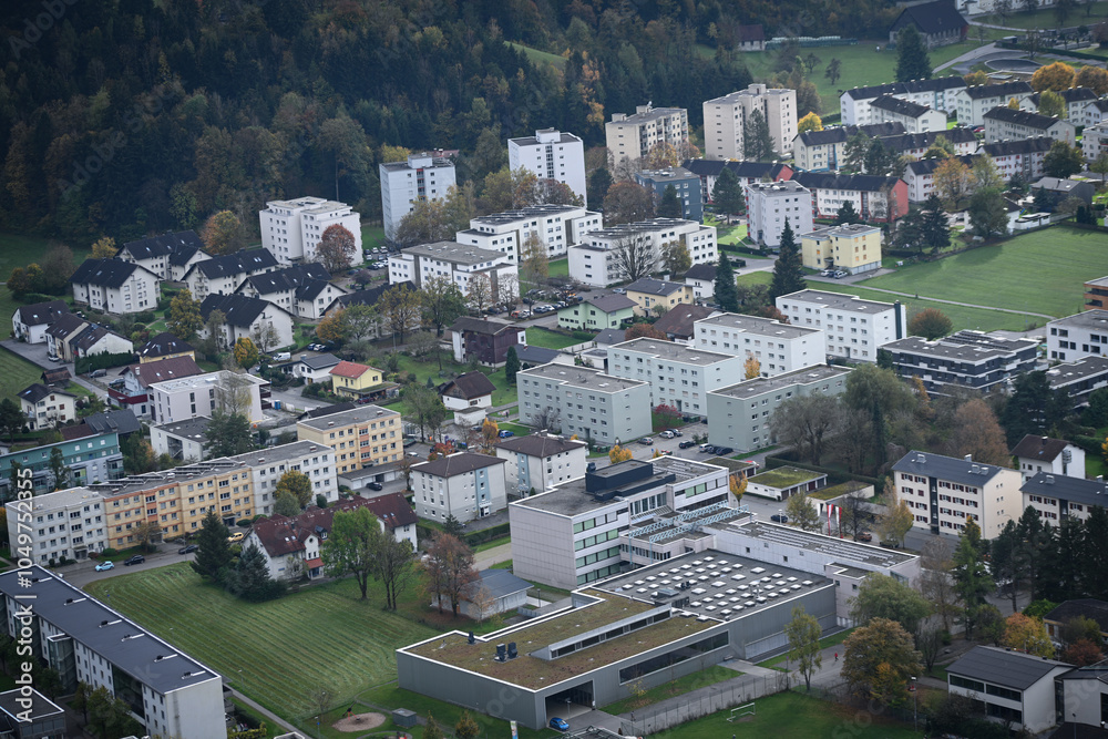 Fototapeta premium aerial view of the city