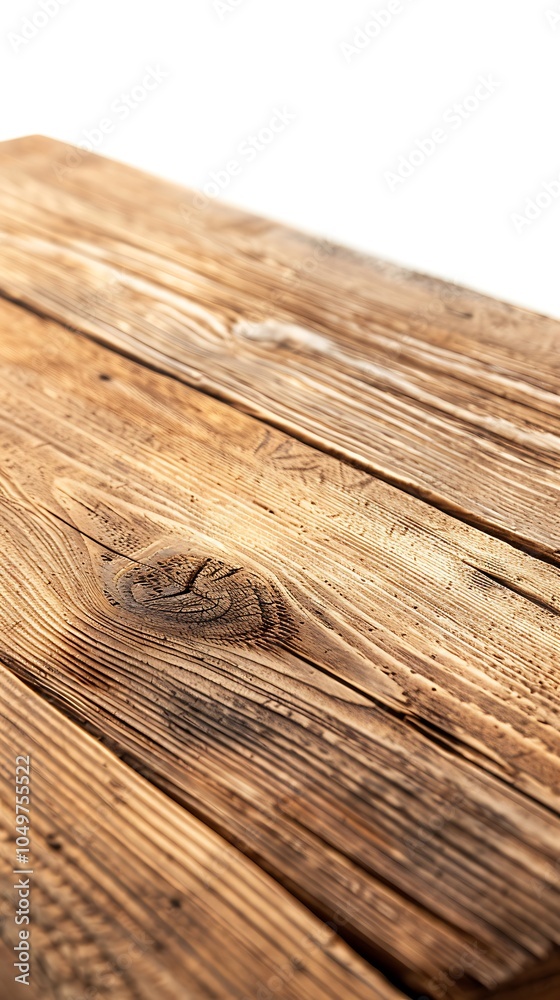 Fototapeta premium Wooden table isolated on a white background.