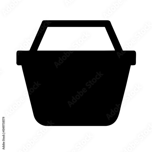 Icon of a shopping basket, representing retail and shopping
