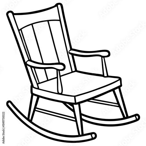 wooden rocking chair