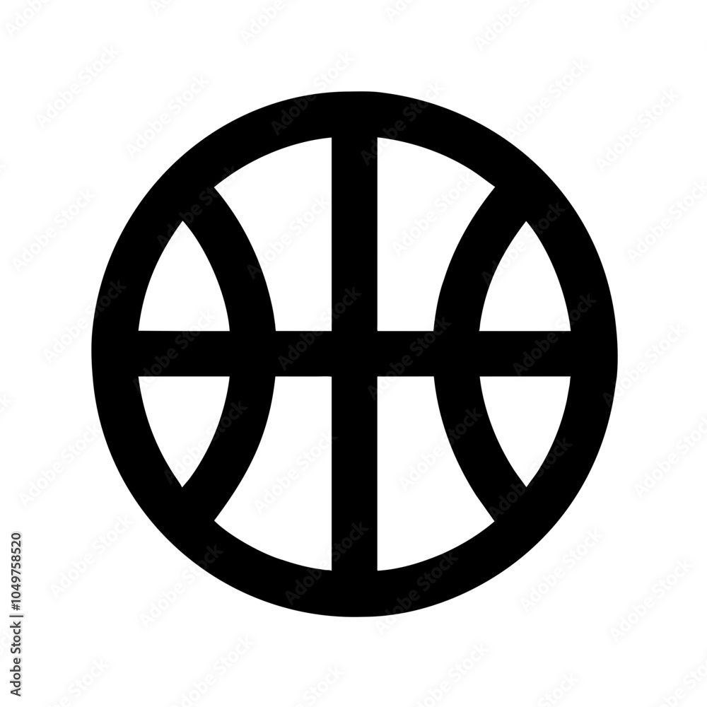 Icon of a basketball, representing the sport Icon of a basketball, representing the sport