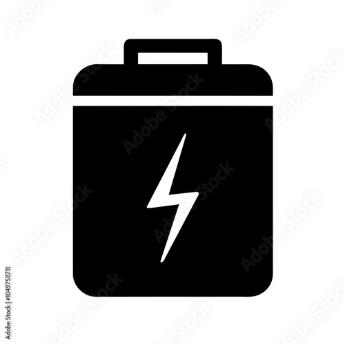 Icon of a battery for energy