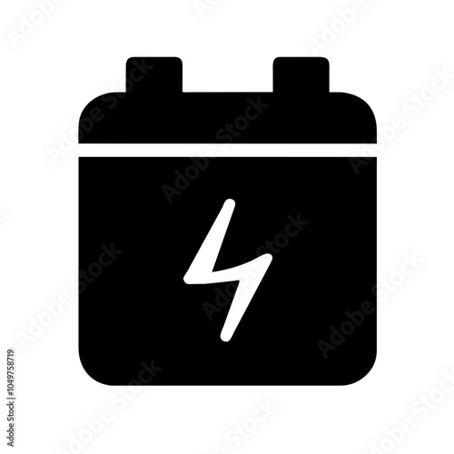 Icon of a battery for energy