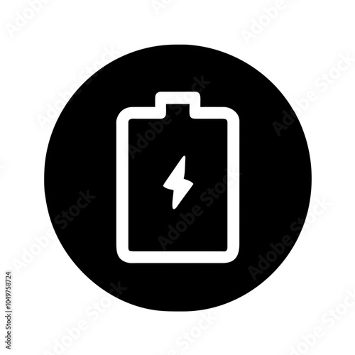 Icon of a battery for energy
