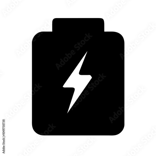 Icon of a battery for energy