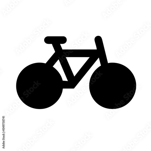 Icon of a bicycle representing cycling and transportation