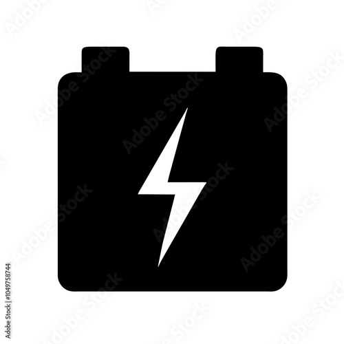 Icon of a battery for energy