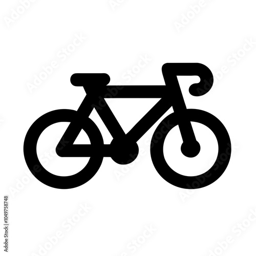 Icon of a bicycle representing cycling and transportation