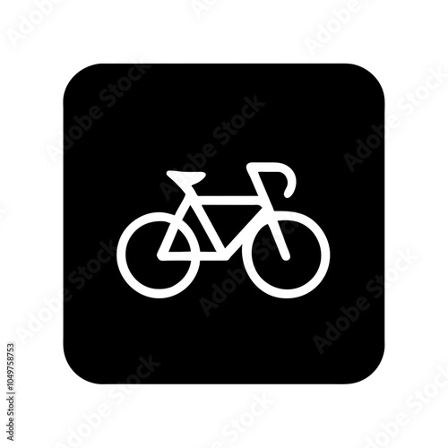 Icon of a bicycle representing cycling and transportation