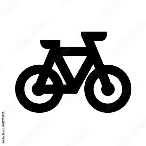 Icon of a bicycle representing cycling and transportation