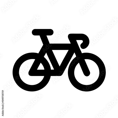 Icon of a bicycle representing cycling and transportation