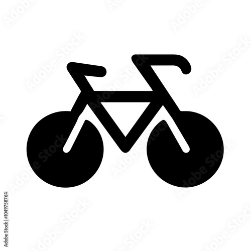 Icon of a bicycle representing cycling and transportation