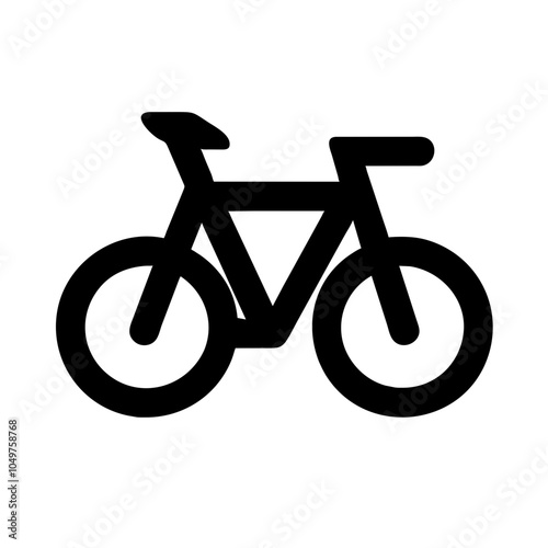 Icon of a bicycle representing cycling and transportation