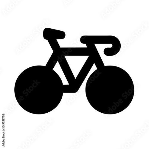 Icon of a bicycle representing cycling and transportation