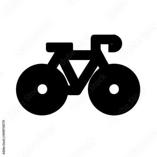 Icon of a bicycle representing cycling and transportation