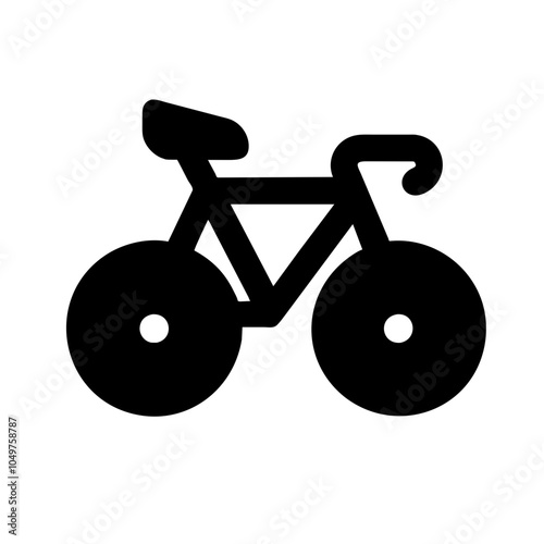 Icon of a bicycle representing cycling and transportation