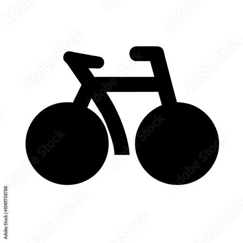 Icon of a bicycle representing cycling and transportation