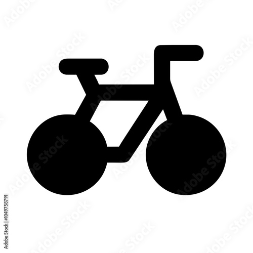 Icon of a bicycle representing cycling and transportation