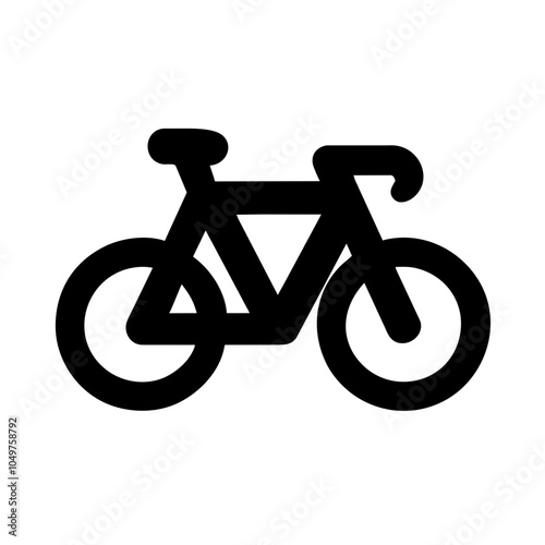 Icon of a bicycle representing cycling and transportation