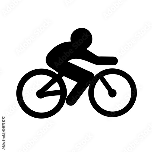 Icon of a bicycle representing cycling and transportation