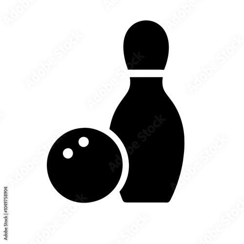  Icon of a bowling ball and pins representing the sport