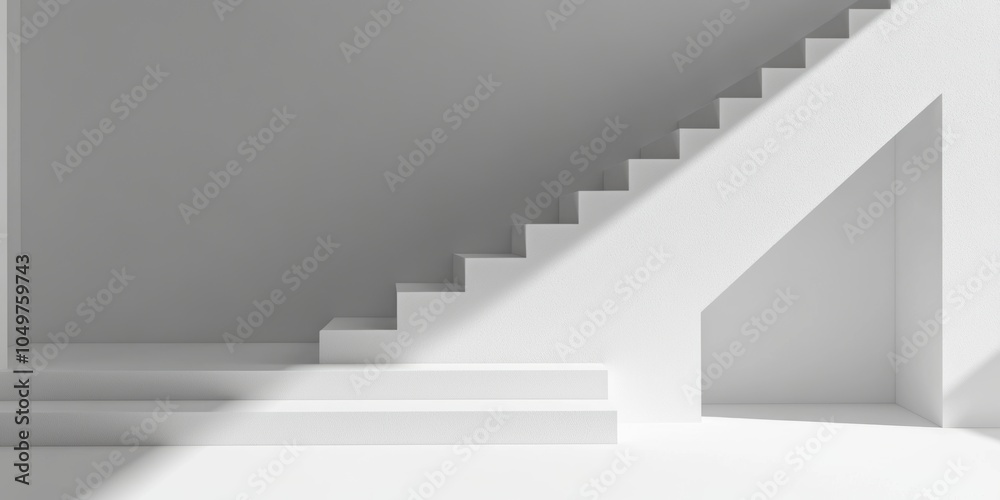 White Stairs & Room. White Stairs & Room.