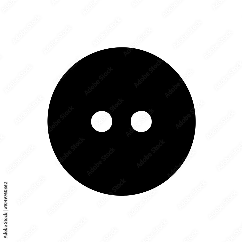 Fototapeta premium Icon of a button, often used in user interfaces or clothing