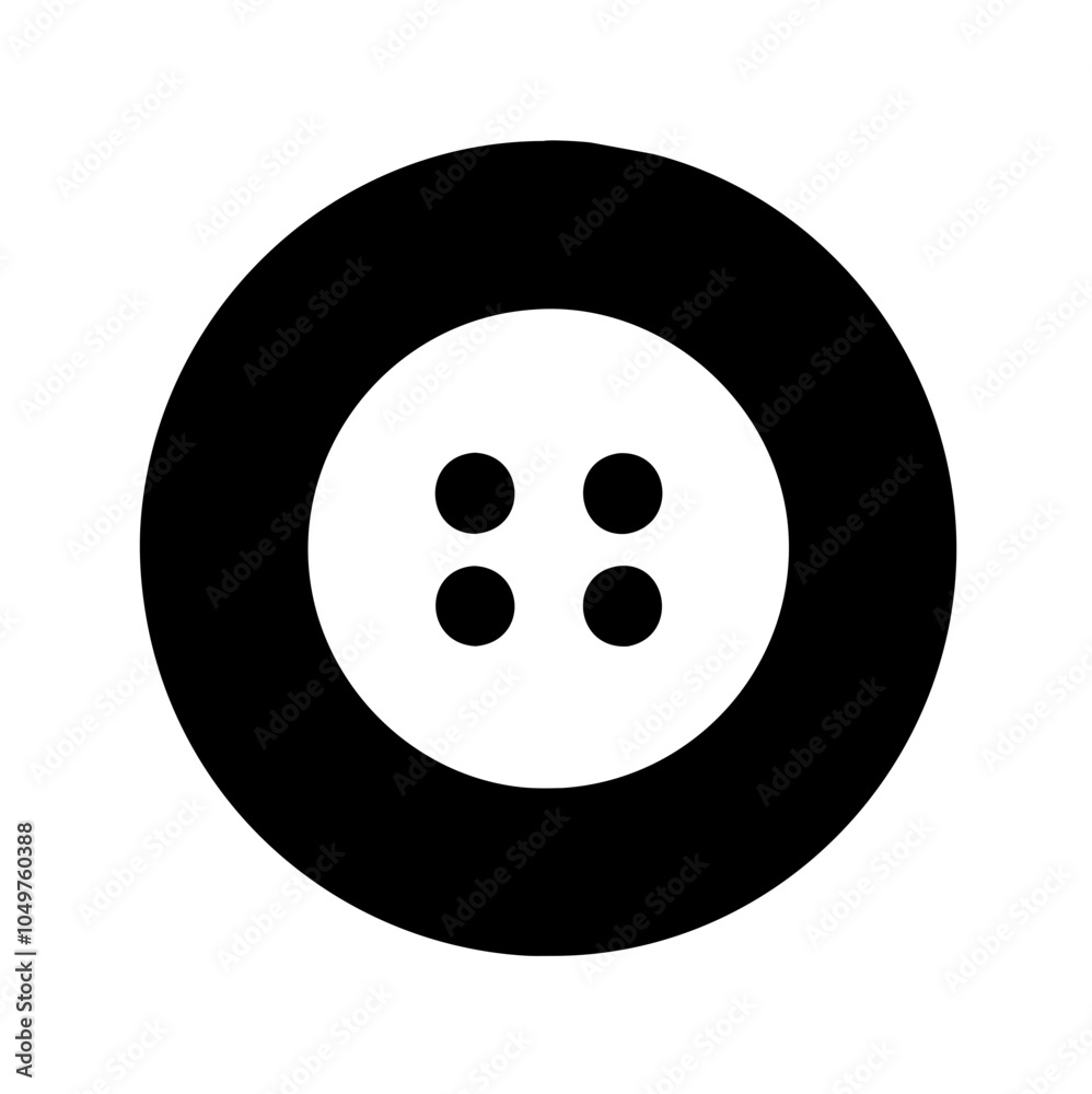 Icon of a button, often used in user interfaces or clothing Icon of a button, often used in user interfaces or clothing
