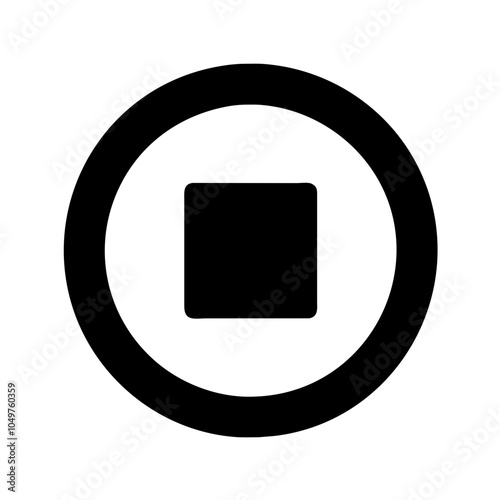 Icon of a button, often used in user interfaces or clothing