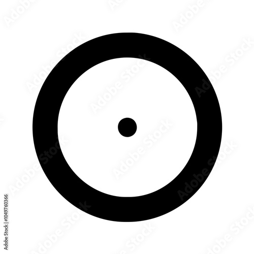 Icon of a button, often used in user interfaces or clothing