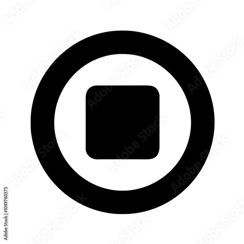 Icon of a button, often used in user interfaces or clothing